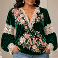 AKA Lace-Trimmed Women’s Blouse HTTT