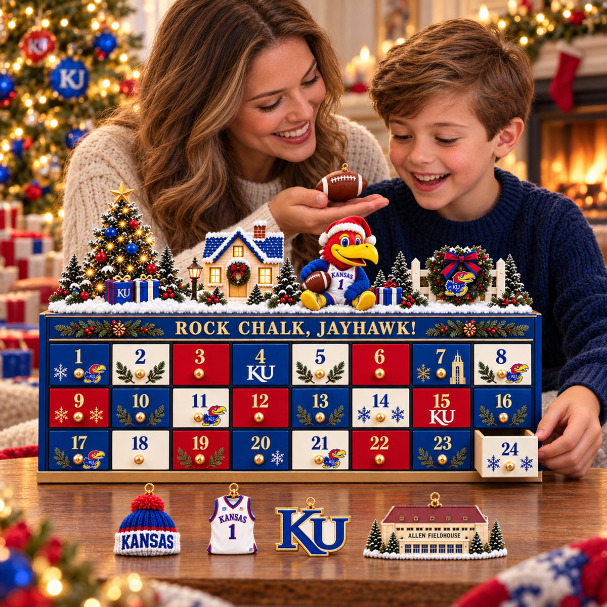 Premium KHSB Christmas Wooden Advent Calendar PVNA