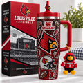 Louisville Cardinals 40oz Tumbler With Handle TTNL