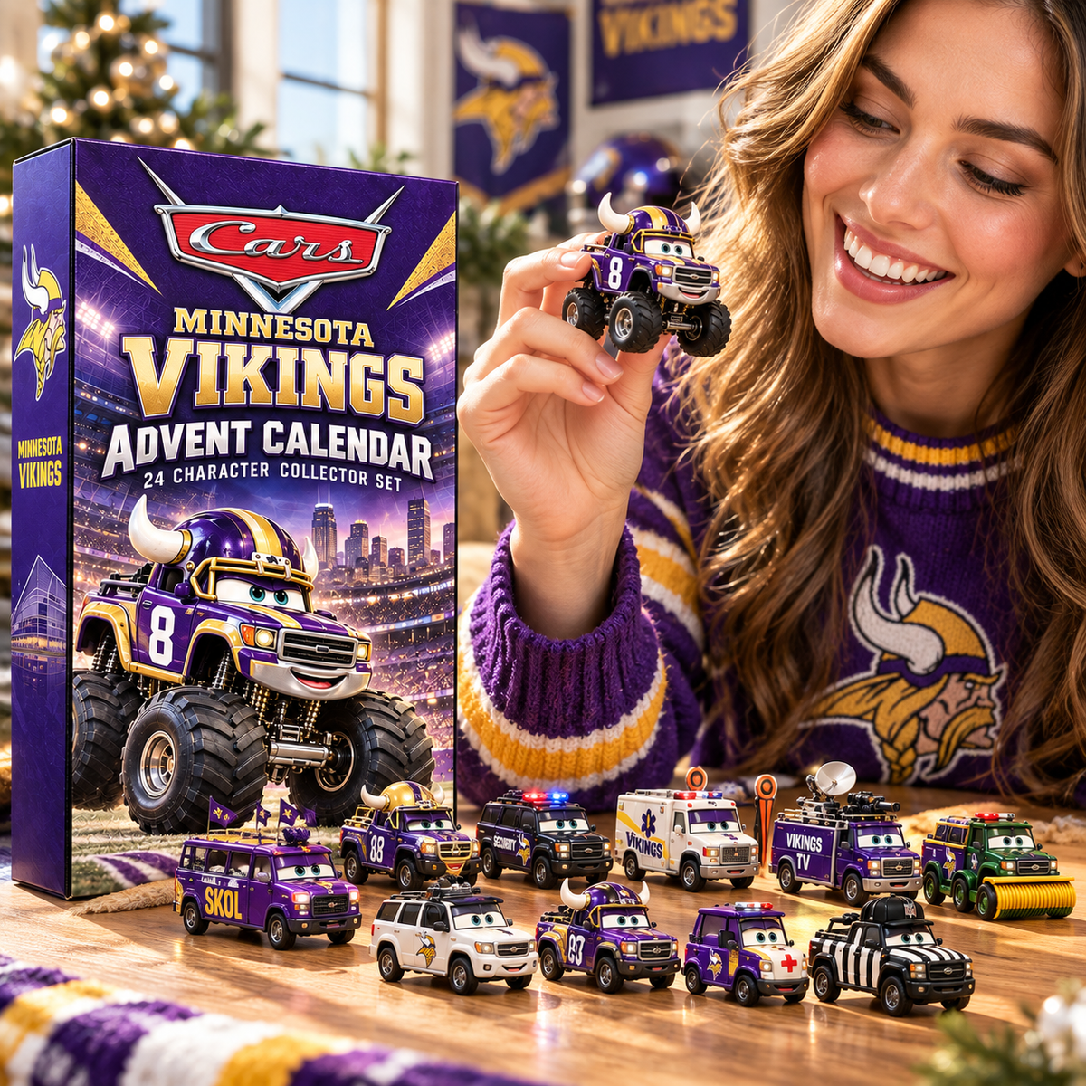 MNV Premium Character Die-Cast Cars Christmas Advent Calendar LNTH