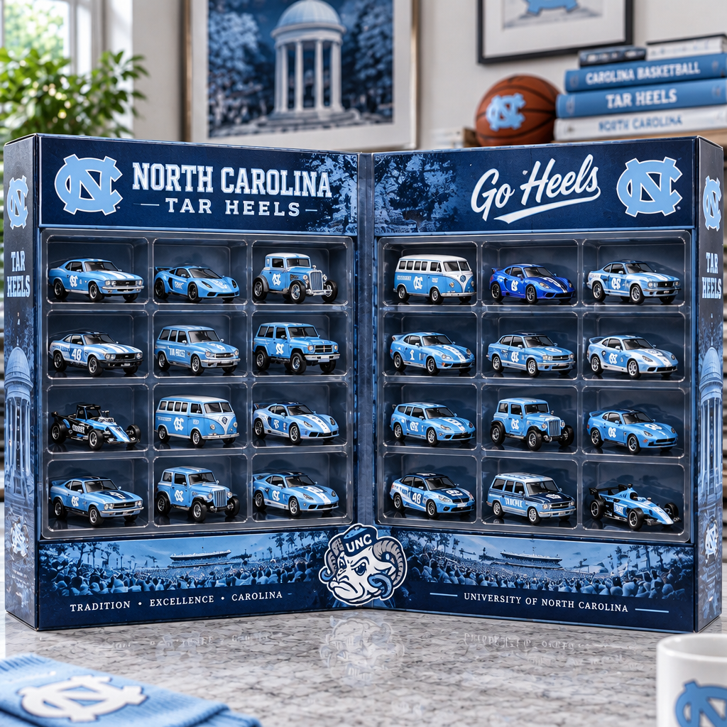 North Carolina Tar Heels Premium Mini Car Advent Calendar