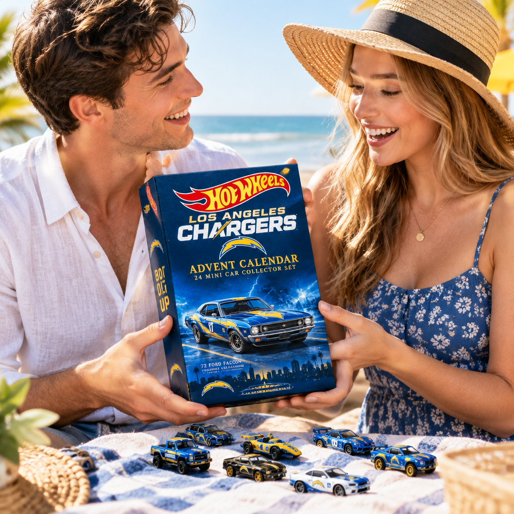 Los Angeles Chargers Premium Mini Car Advent Calendar