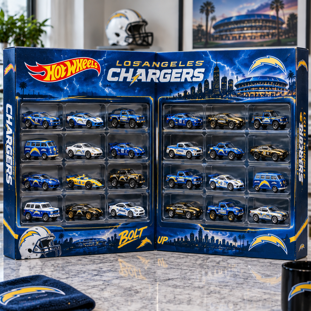 Los Angeles Chargers Premium Mini Car Advent Calendar