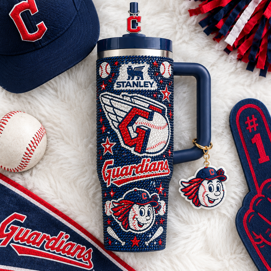 Cleveland Guardians 40oz Tumbler With Handle TTNL