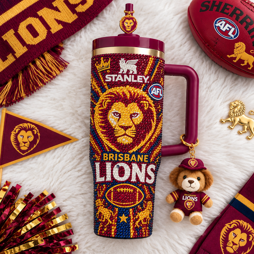 Brisbane Lions 40oz Tumbler With Handle TTNL
