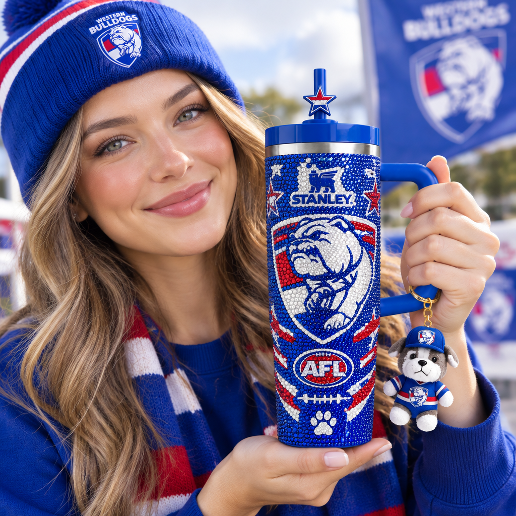 Western Bulldogs 40oz Tumbler With Handle TTNL