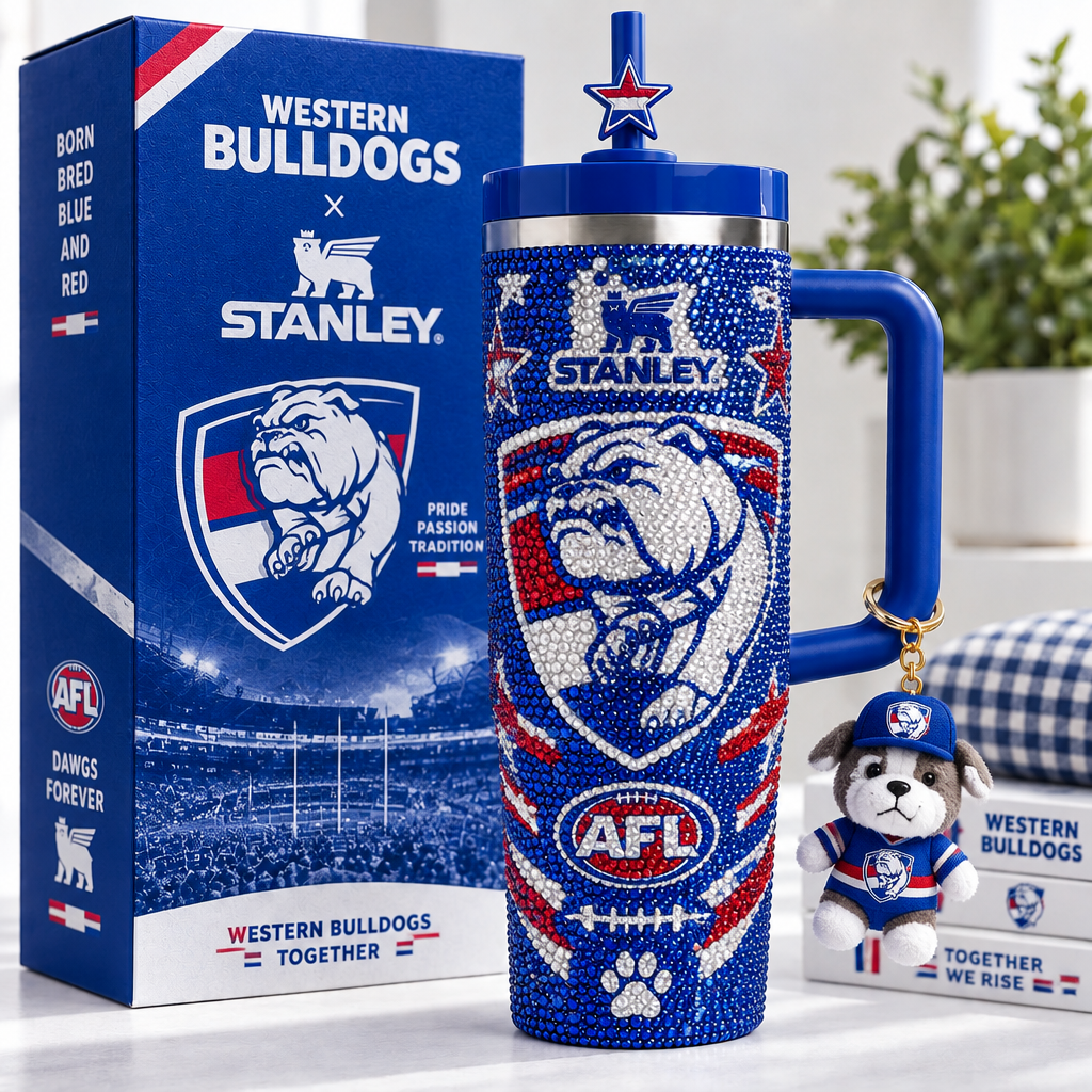 Western Bulldogs 40oz Tumbler With Handle TTNL
